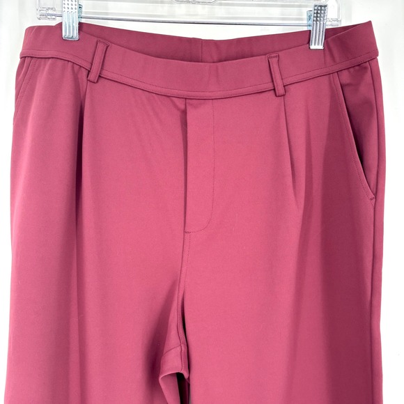 NWT Halara Flex High Waisted Work Flare Sz XL Regular‎ Fit Pleated Burgundy - Picture 6 of 13